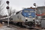 Eastbound "Downeaster" comes into the station